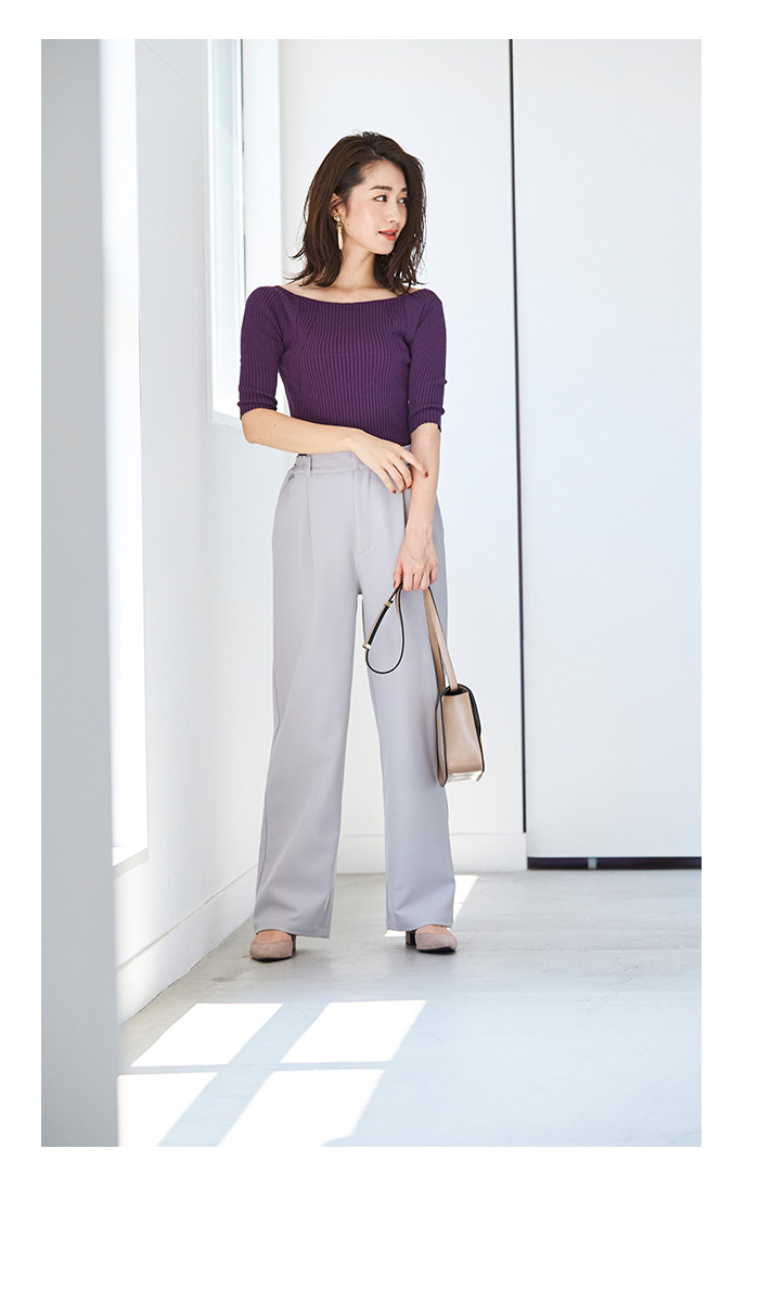 フルレングスタックワイドパンツ レディースブランド Ur S ユアーズ 公式通販 オフィスカジュアル トレンドファッションを提案