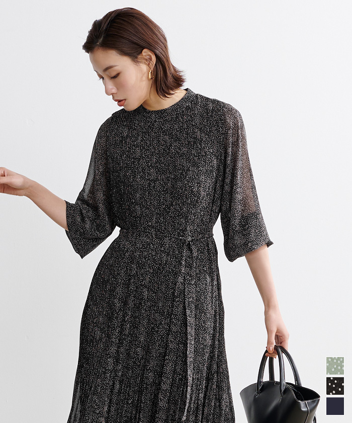 セミフレアプリーツワンピース通販 30代 40代のオフィスカジュアル レディースファッション通販 Ur S ユアーズ 公式通販サイト