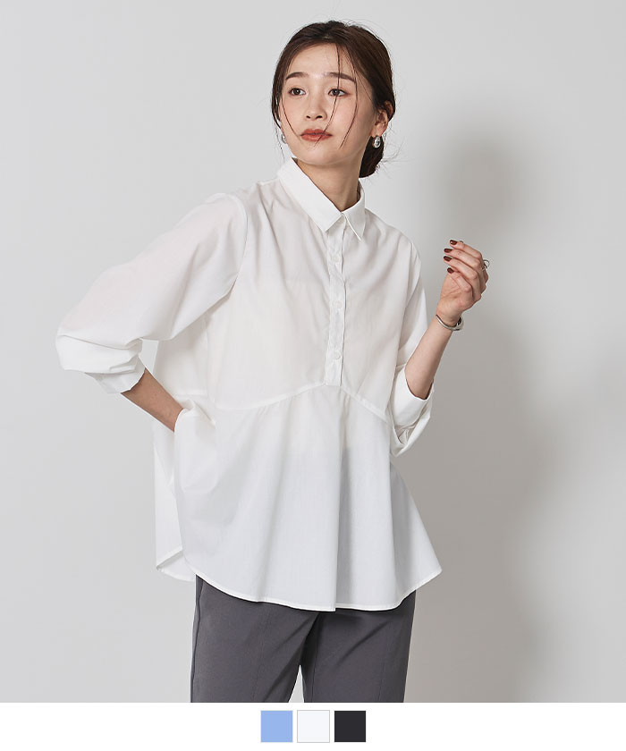 ベージュ　ブラウン　レディース　夏服　まとめ売り　きれいめ　オフィス 楽天市場】ラウンドネックギャザーニットプルオーバー