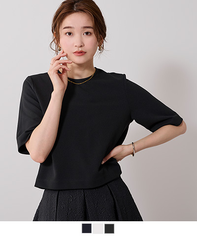 今季 新品未使用 タグ付 LOREL クルーネックプルオーバー ホワイト カットジョーゼットクルーネッククロップドプルオーバー【メール