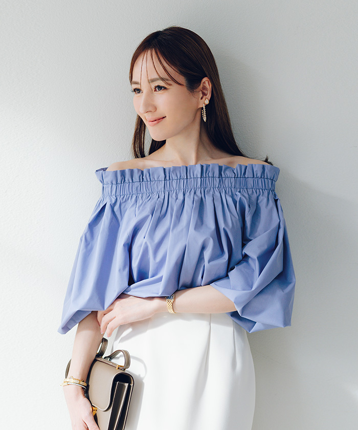 フリルオフショルダーボリュームブラウス | ur's（ユアーズ）