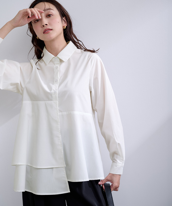 ランダムヘムペプラムブラウス | ur's（ユアーズ）