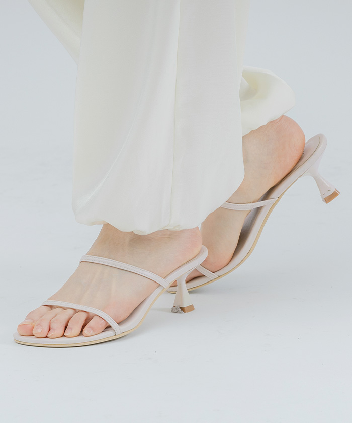 5cmヒールダブルストラップサンダル | ur's（ユアーズ）