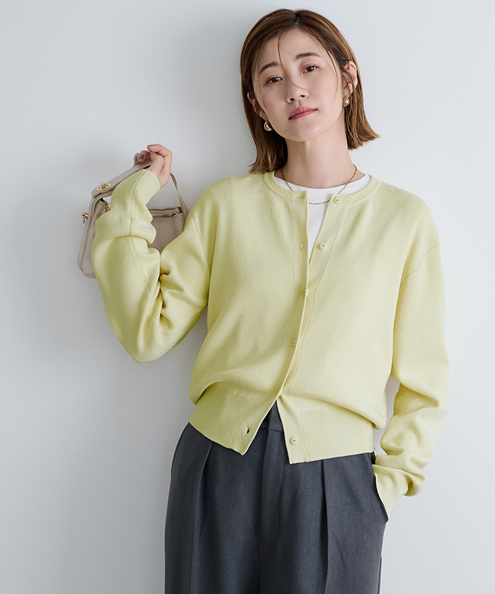 クルーネックベーシックニットカーディガン | ur's（ユアーズ）