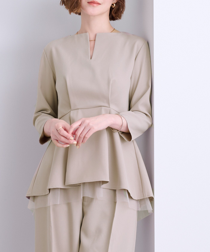 キーネックチュールティアードトップス | ur's（ユアーズ）