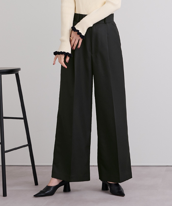 美シルエットワンタックワイドパンツ | ur's（ユアーズ）