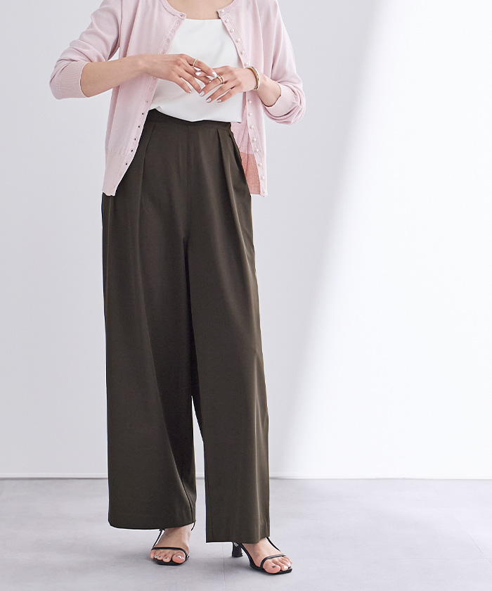 撥水ウエストゴムツータックワイドパンツ | ur's（ユアーズ）