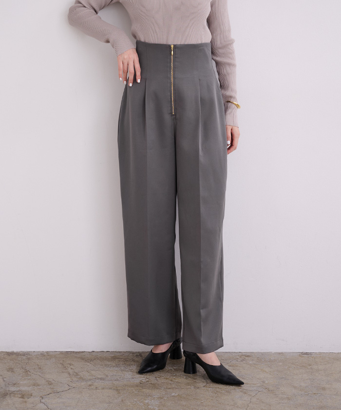 ZIPデザインタックワイドパンツ | ur's（ユアーズ）
