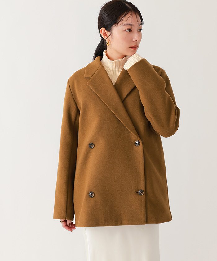 ウール調ダブルジャケット | ur's（ユアーズ）