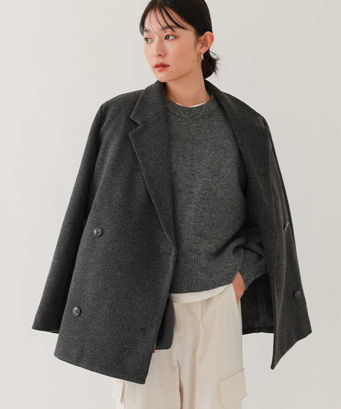 ウール調ダブルジャケット | ur's（ユアーズ）