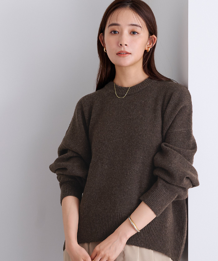 【タグ付き新品未使用】Drumohrブラウン クルーネックニット ヤクライククルーネックニット | ur's（ユアーズ）