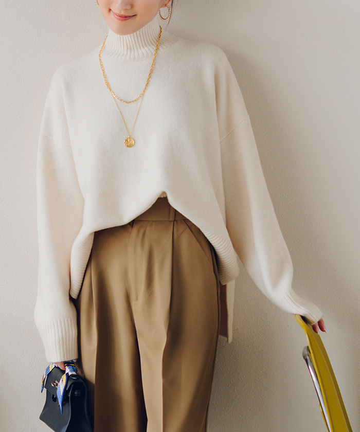 ゆずずっきー オーダー品 スフレタッチハイネックオーバーサイズニット | ur's（ユアーズ）