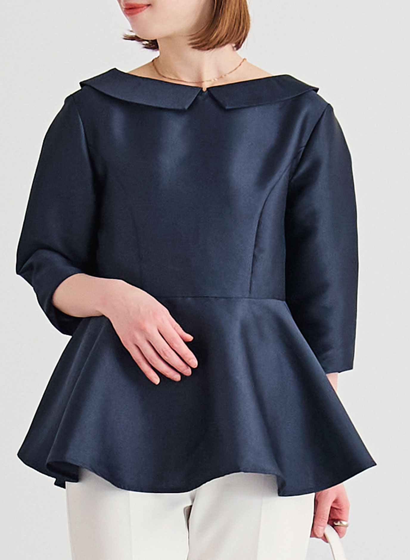 2wayペプラムブラウスの入学式の着こなし2